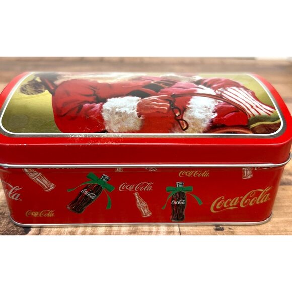 Vintage Coca-Cola Santa Claus Collectors Tin Storage Container - Picture 2 of 9